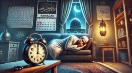 Foto Ilustrasi : Seorang pria tertidur di sofa dengan ekspresi lelah saat puasa ramadan