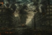 Ilustrasi kehancuran kota