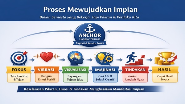 Ilustrasi Proses mewujudkan Impian yang jelas