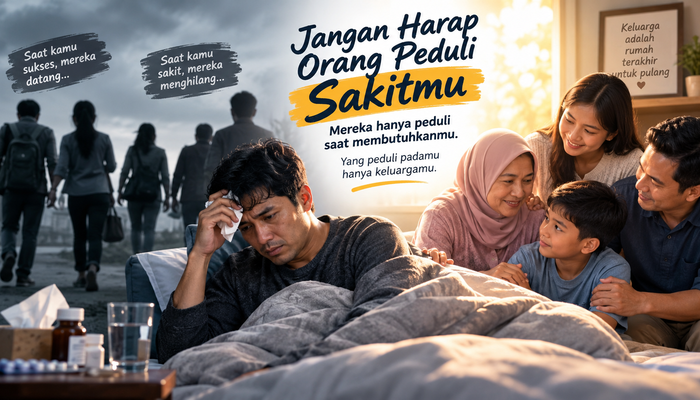 Jangan Harap Orang Peduli Sakitmu, Mereka Hanya Peduli Saat Membutuhkanmu